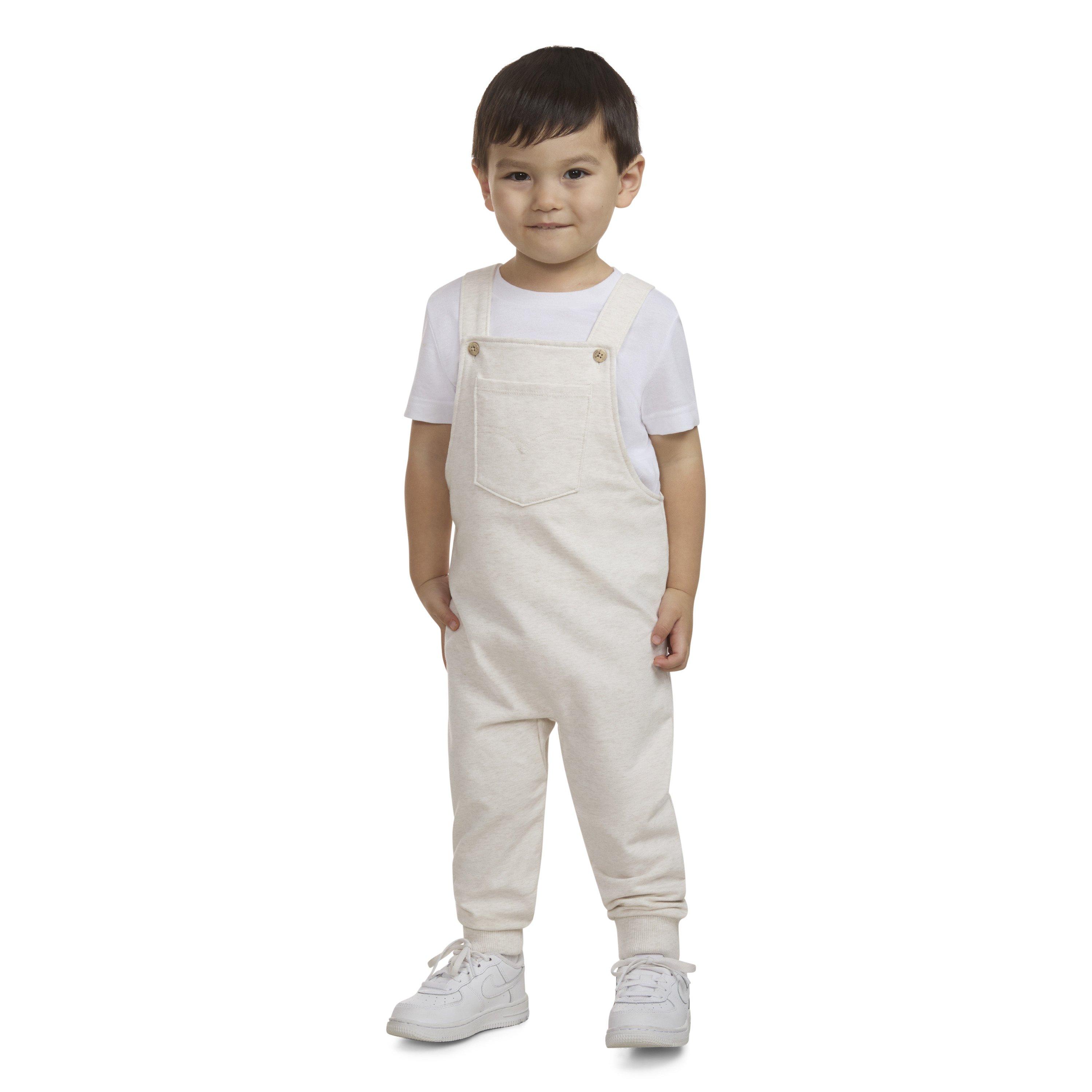 Levi's Front Arcuate Toddler Boys' Heather Oatmeal Pocket Overalls - OATMEAL HEATHER